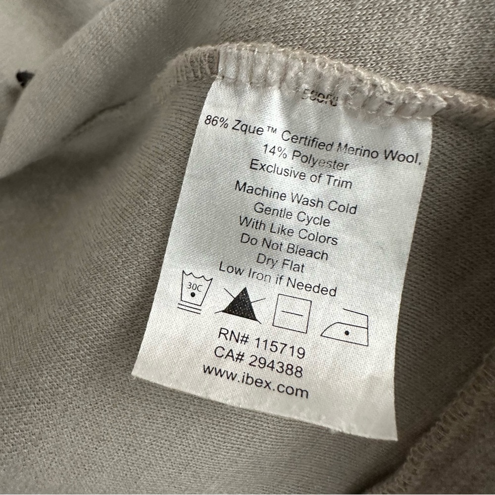 IBEX Merino Zip-Up Hoodie in oatmeal heather - Picture 8 of 10